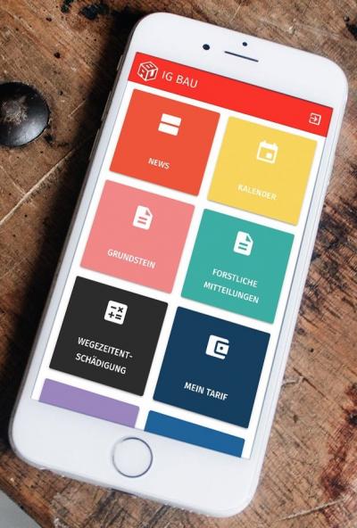 Die IG BAU Mitglieder-App
