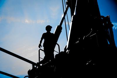 Bauarbeit in der Sonne